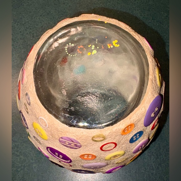 Colorful Button Decorated Vase - Picture 5 of 6